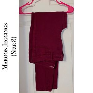 Maroon Skinny Jeggings Size 8